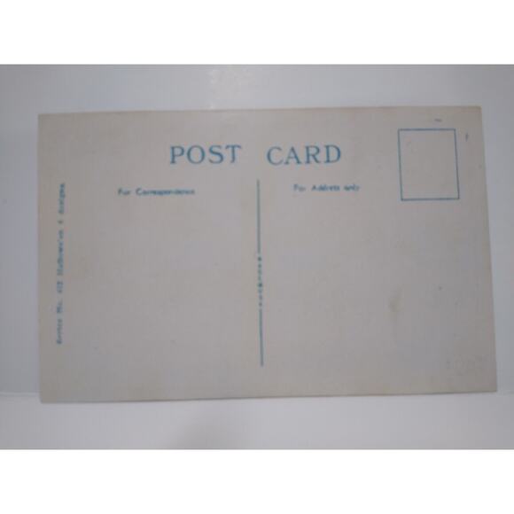 Halloween Postcard Fantasy Witch On Broom Bat Moon Black Cats Metropolitan 412 - Picture 3 of 3